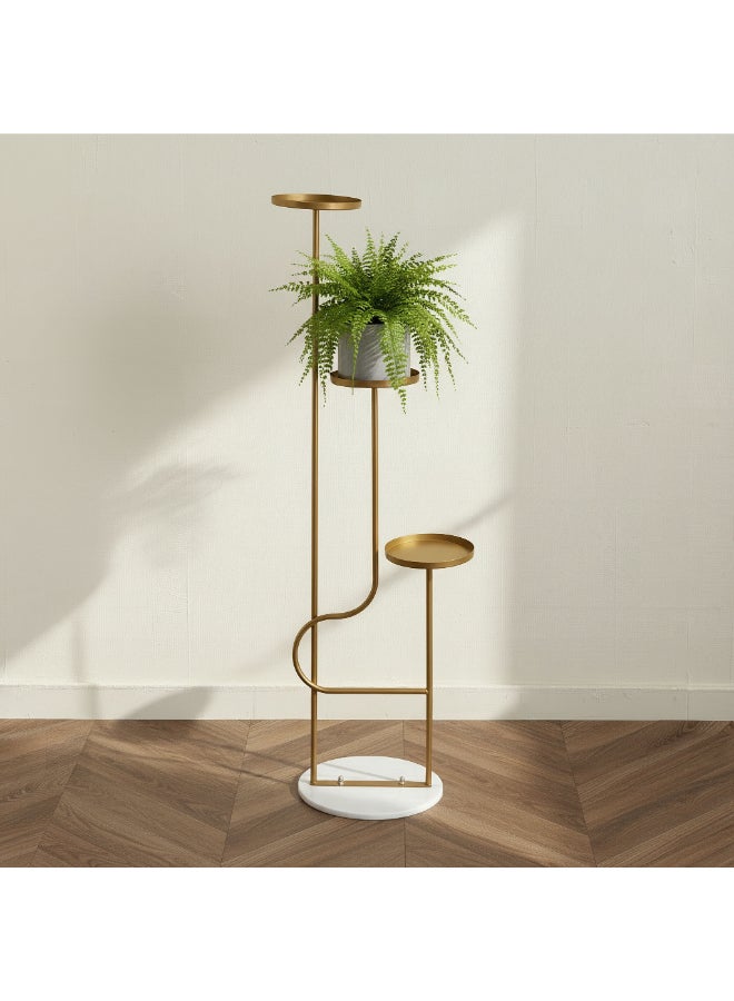 Home Box 3-Tier Metal Planter Stand with Marble Base - Image 5